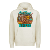 Oatmeal Heather Highland Heifer Western Premium Hoodie - RanaPortraitStore