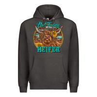 Smoke Highland Heifer Western Premium Hoodie - RanaPortraitStore