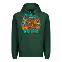 Sports Green Highland Heifer Western Premium Hoodie - RanaPortraitStore