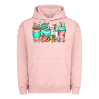 Pigment Salmon easter nurse coffee cups Urban Hoodie - Zillion Design Studio