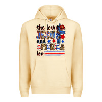 Pina Colada she loves jesus and america too Premium Hoodie - Zillion Design Studio