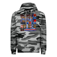 Slate Camo she loves jesus and america too Premium Hoodie - Zillion Design Studio