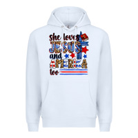 White she loves jesus and america too Premium Hoodie - Zillion Design Studio