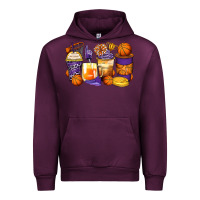 Mauve Wine basketball coffee cups Urban Hoodie - Zillion Design Studio