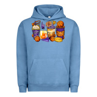 Pigment Pebble Blue basketball coffee cups Urban Hoodie - Zillion Design Studio