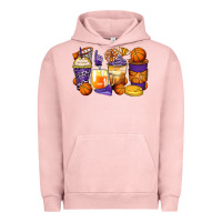 Pigment Salmon basketball coffee cups Urban Hoodie - Zillion Design Studio