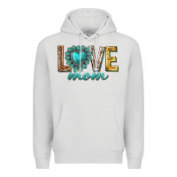 Dove Grey love mom western Premium Hoodie - texasbilliewilder