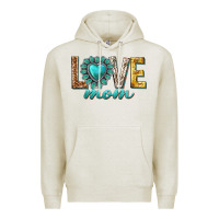 Oatmeal Heather love mom western Premium Hoodie - texasbilliewilder