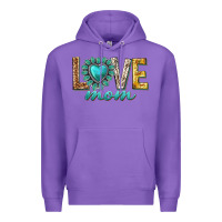 Purple love mom western Premium Hoodie - texasbilliewilder