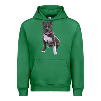 Emerald pitbull Urban Hoodie - RanaPortraitStore