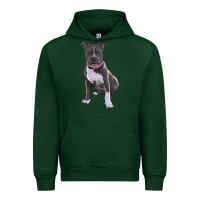 Forest Green pitbull Urban Hoodie - RanaPortraitStore
