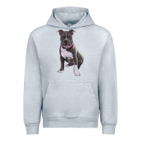 Heather Grey pitbull Urban Hoodie - RanaPortraitStore