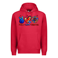 Cardinal peace love america Premium Hoodie - Zillion Design Studio