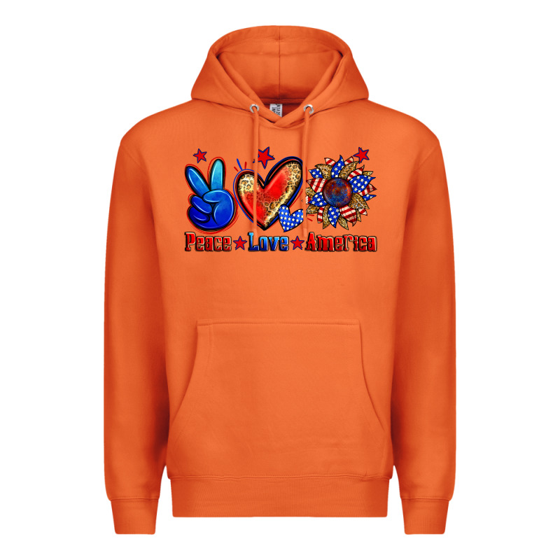 Peace Love America Premium Hoodie by Zillion Design Studio | Teevron