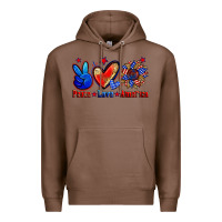 Chestnut peace love america Premium Hoodie - Zillion Design Studio