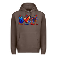 Coffee peace love america Premium Hoodie - Zillion Design Studio