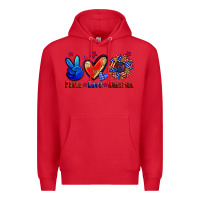 Red peace love america Premium Hoodie - Zillion Design Studio
