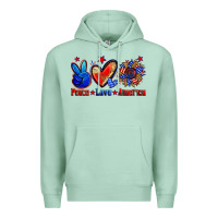 Seafoam peace love america Premium Hoodie - Zillion Design Studio