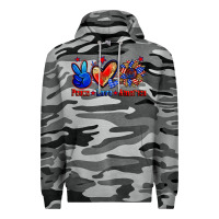 Slate Camo peace love america Premium Hoodie - Zillion Design Studio
