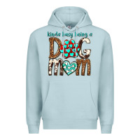 Blue Mist kinda busy being a dog mom Premium Hoodie - texasbilliewilder