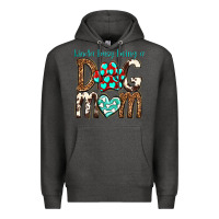 Charcoal Heather kinda busy being a dog mom Premium Hoodie - texasbilliewilder