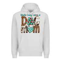 Dove Grey kinda busy being a dog mom Premium Hoodie - texasbilliewilder