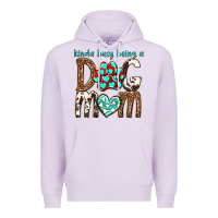Lilac kinda busy being a dog mom Premium Hoodie - texasbilliewilder