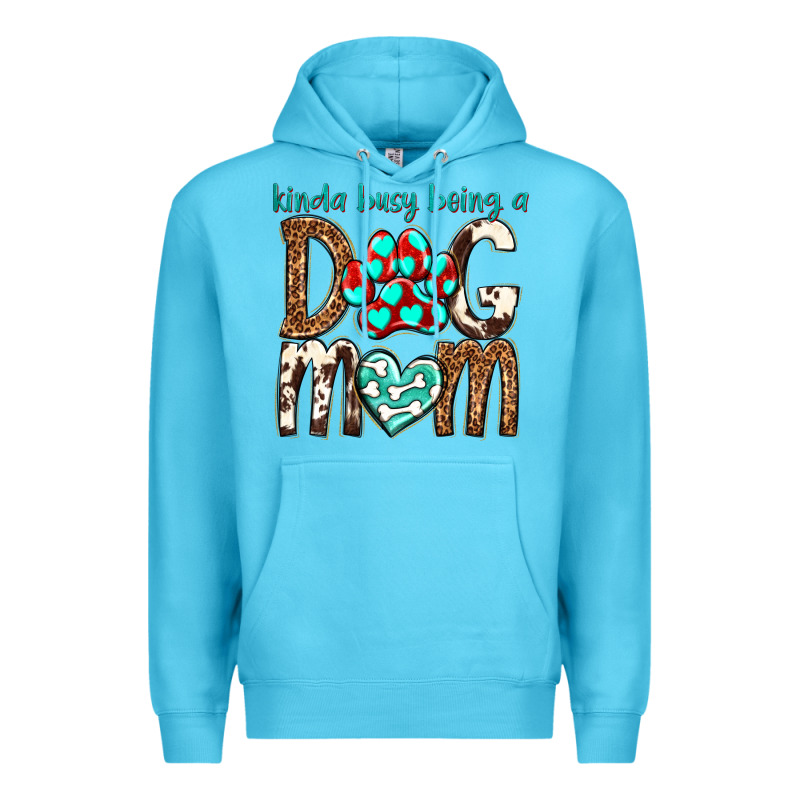 Kinda Busy Being A Dog Mom Premium Hoodie by texasbilliewilder | Teevron
