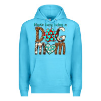 Ocean Blue kinda busy being a dog mom Premium Hoodie - texasbilliewilder
