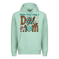Seafoam kinda busy being a dog mom Premium Hoodie - texasbilliewilder