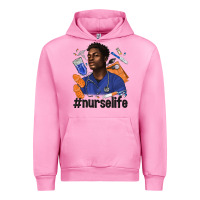 Fuchsia Pink afro man nurse life Urban Hoodie - texasbilliewilder