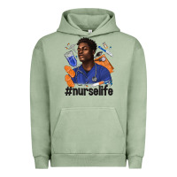 Pigment Oil Green afro man nurse life Urban Hoodie - texasbilliewilder