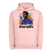 Pigment Salmon afro man nurse life Urban Hoodie - texasbilliewilder