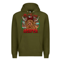 Army Green Highland Heifer Christmas Premium Hoodie - RanaPortraitStore
