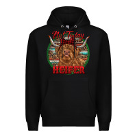 Black Highland Heifer Christmas Premium Hoodie - RanaPortraitStore