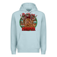 Blue Mist Highland Heifer Christmas Premium Hoodie - RanaPortraitStore