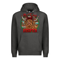 Charcoal Heather Highland Heifer Christmas Premium Hoodie - RanaPortraitStore