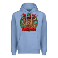 Colony Blue Highland Heifer Christmas Premium Hoodie - RanaPortraitStore