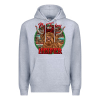 Heather Grey Highland Heifer Christmas Premium Hoodie - RanaPortraitStore