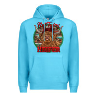 Ocean Blue Highland Heifer Christmas Premium Hoodie - RanaPortraitStore