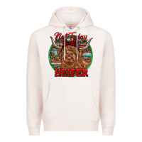 Pale Pink Highland Heifer Christmas Premium Hoodie - RanaPortraitStore