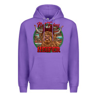 Purple Highland Heifer Christmas Premium Hoodie - RanaPortraitStore