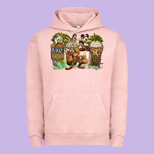 Safari Cartoon Characters Coffee Cups Urban Hoodie Designed By Zillion Design Studio