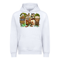 White safari cartoon characters coffee cups Urban Hoodie - Zillion Design Studio