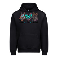 Black peace love pitbull Urban Hoodie - RanaPortraitStore