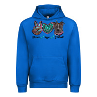 Cobalt peace love pitbull Urban Hoodie - RanaPortraitStore