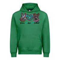 Emerald peace love pitbull Urban Hoodie - RanaPortraitStore