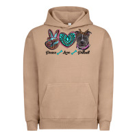 Peace Love Pitbull Urban Hoodie | Teevron