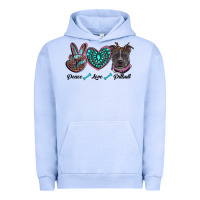 Pigment Grape Ice peace love pitbull Urban Hoodie - RanaPortraitStore