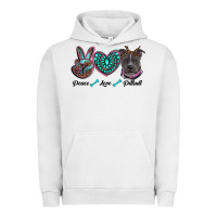 Pigment Lunar Rock peace love pitbull Urban Hoodie - RanaPortraitStore